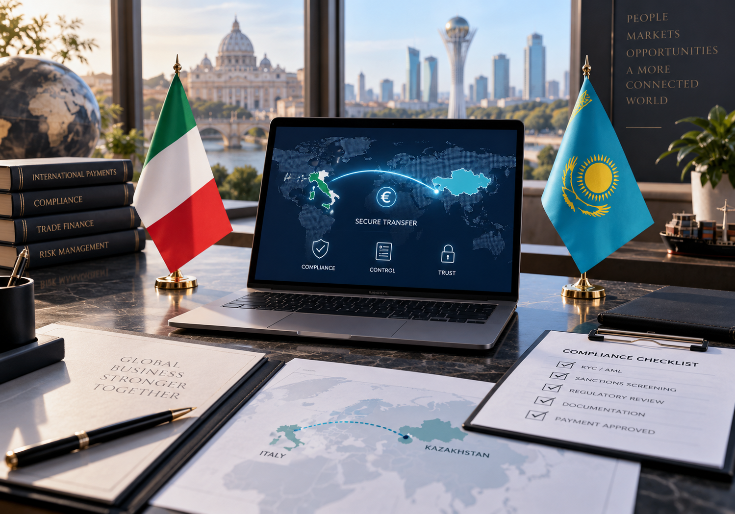 Pagamenti internazionali Kazakistan evitare blocchi bancari